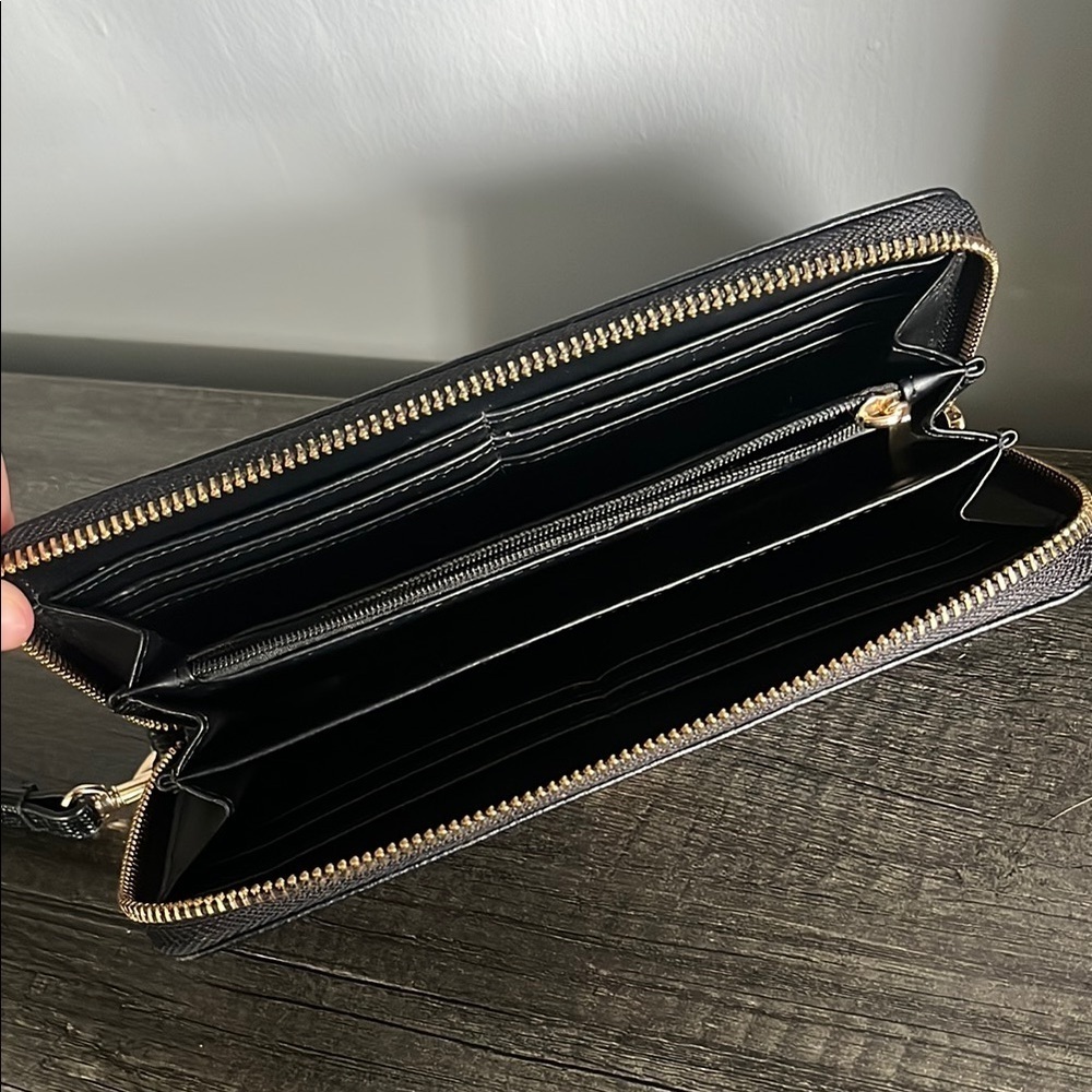Anne Klein Black and Gold Wristlet Clutch - Picture 5 of 5